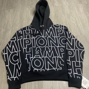 Champion Reverse Weave Hooded Sweatshirt Men’s Size Small Black NWT